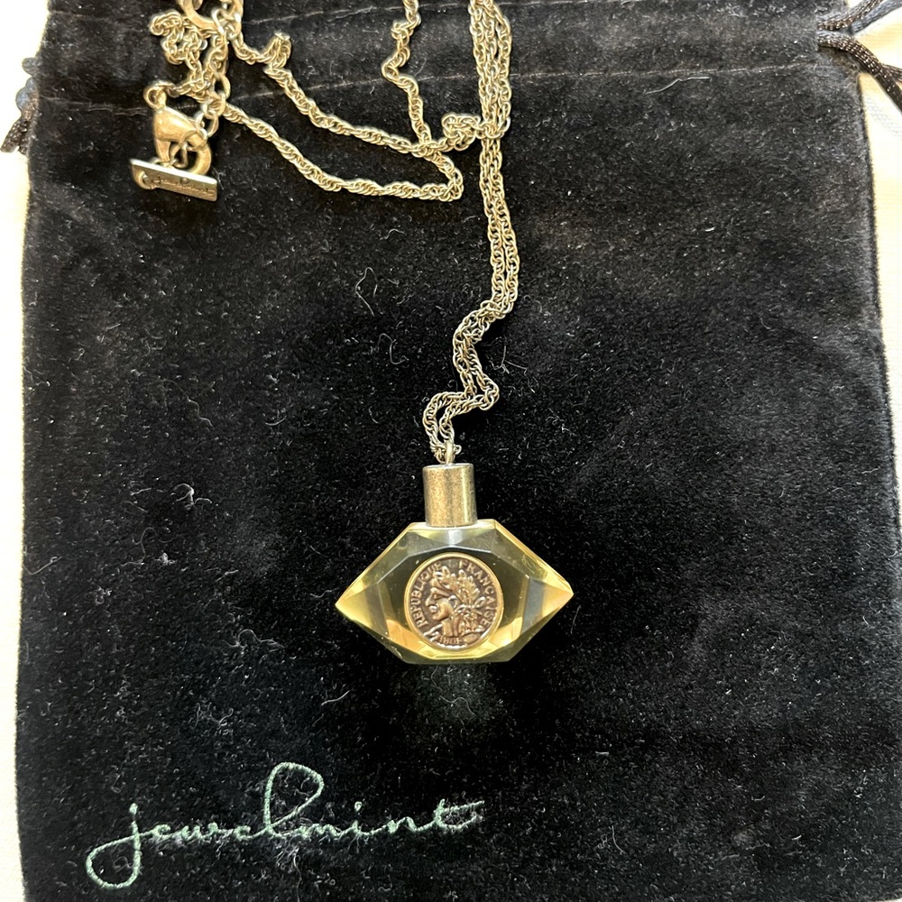 Vintage Jewelmint Perfume Bottle Necklace